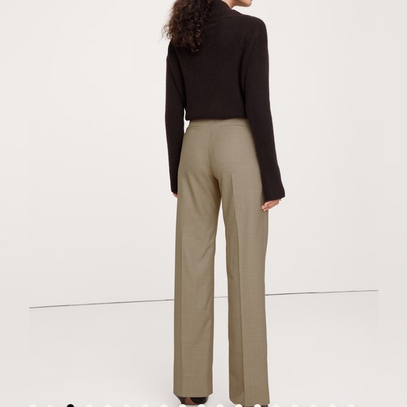 NWT Banana Republic High-Rise Modern Straight Lightweight Wool Flannel Pants - Picture 3 of 6